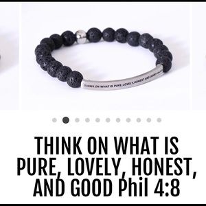 Inspire Me Bracelet Lava Stone Small